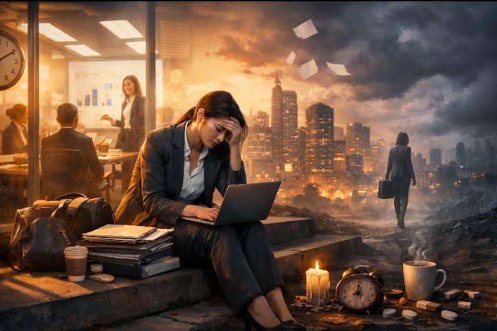 هل تحترقين بصمت؟ عندما يصبح الطموح عبئاً ثقيلاً على صحة المرأة