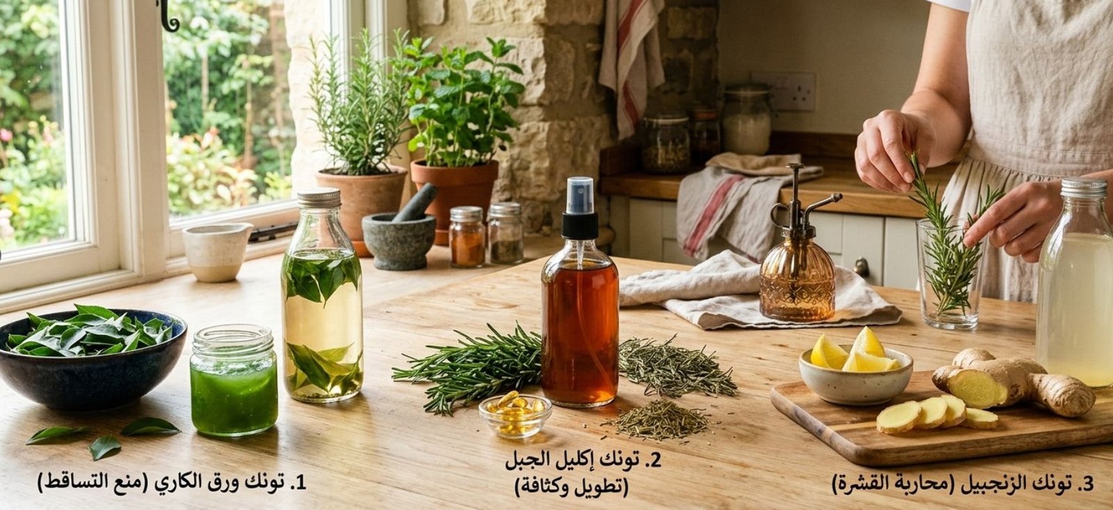  3 وصفات طبيعية مذهلة لتقوية الشعر ومنع التساقط.. السر في مطبخك!