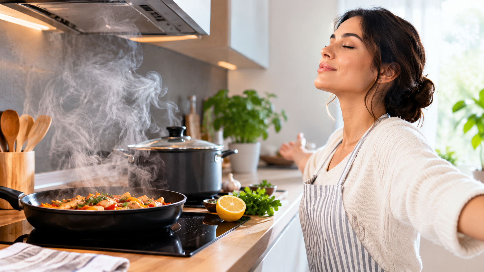 روائح الطبخ المزعجة في المنزل.. حيل بسيطة للتخلص منها والحفاظ على هواء منعش