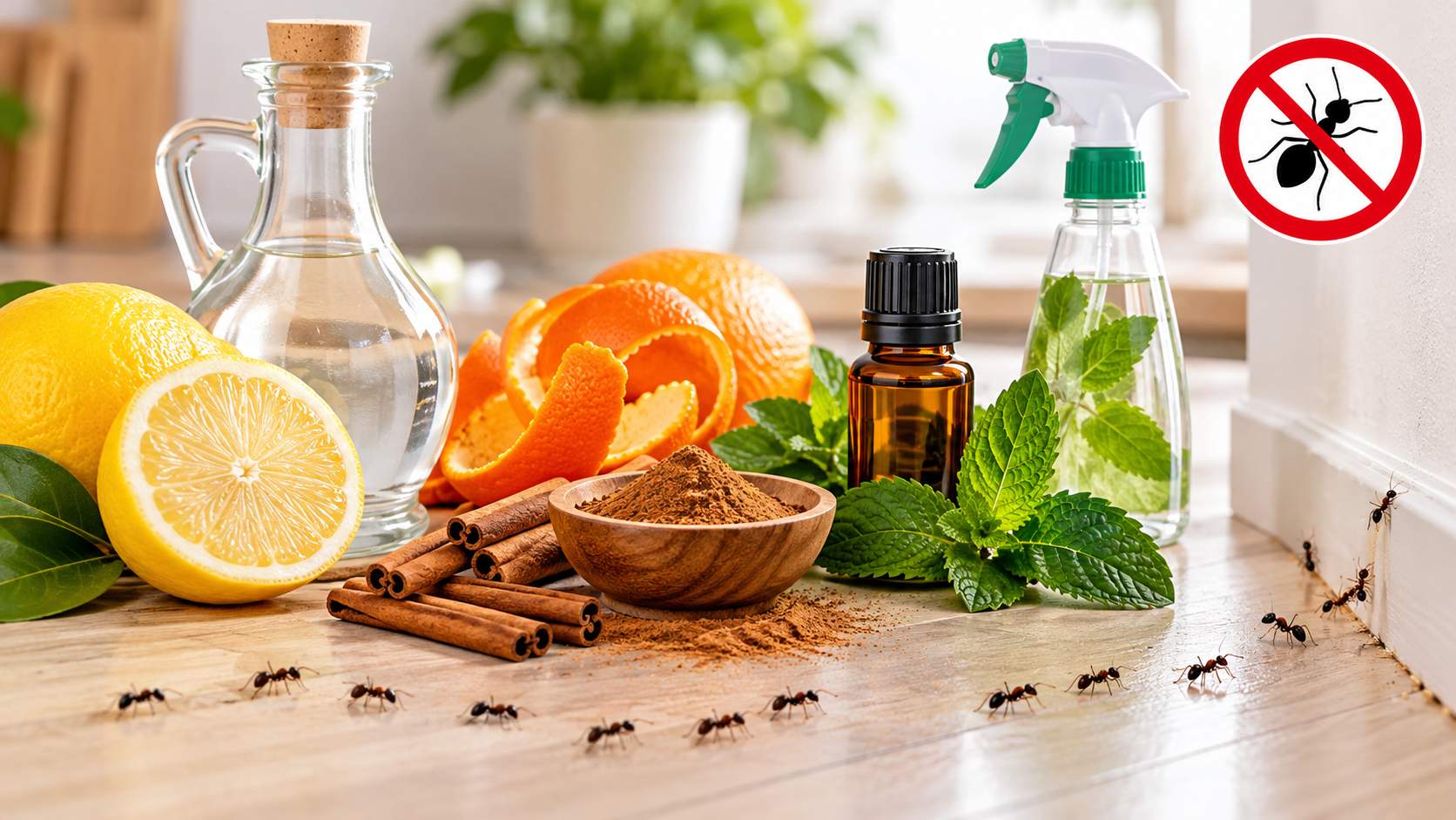5 طرق طبيعية للتخلص من النمل في المنزل دون مواد كيميائية