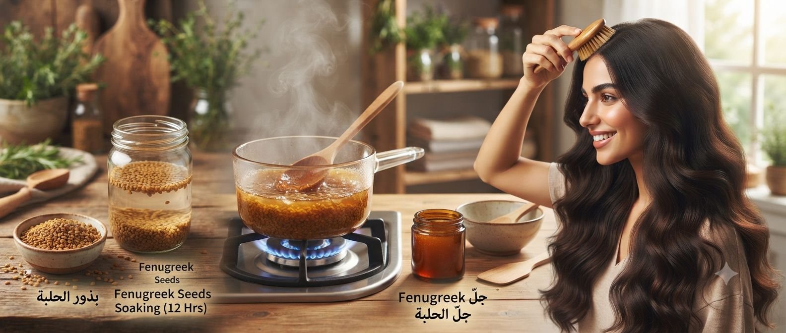 وصفة طبيعية لشعر أكثر كثافة ولمعان